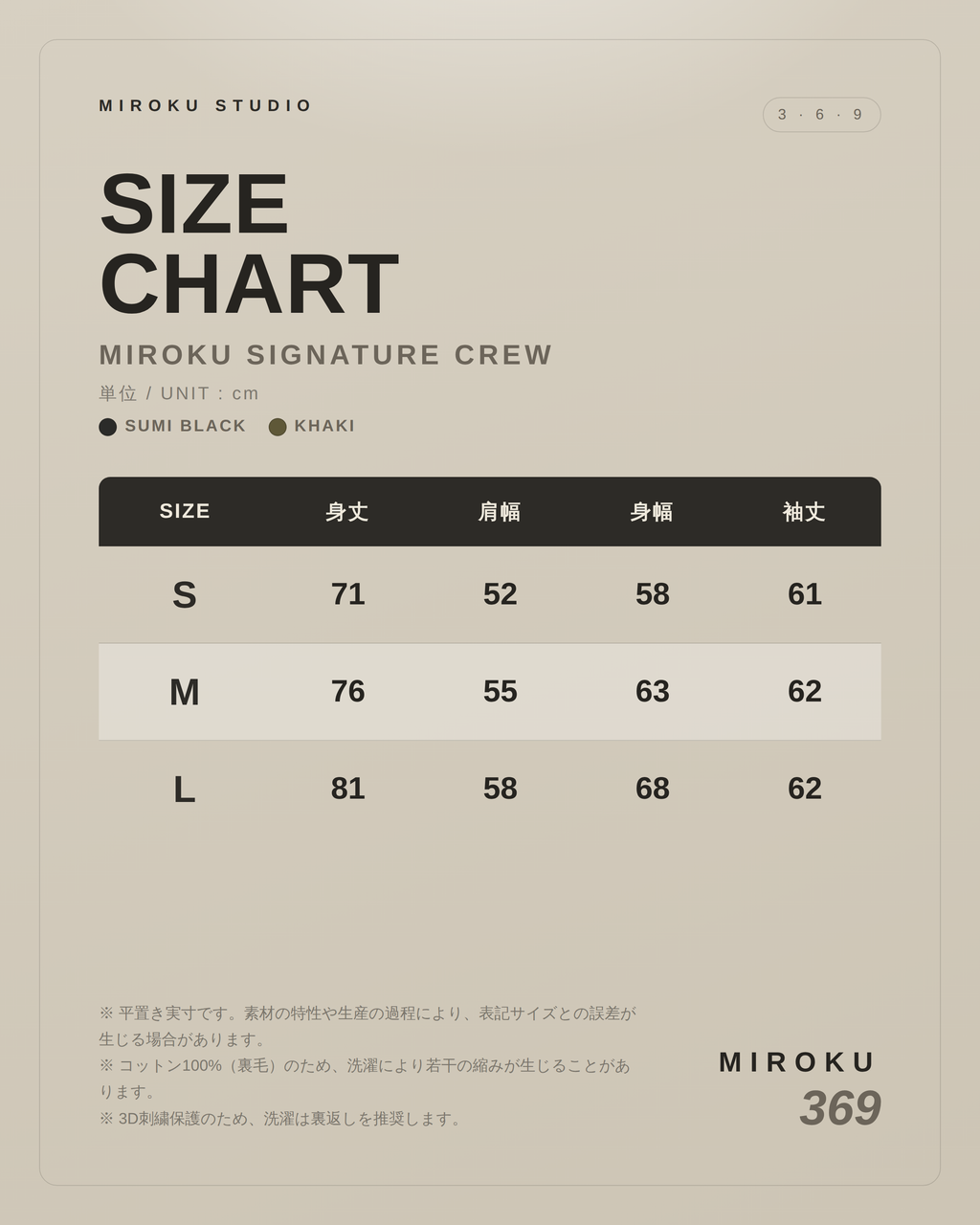 MIROKU SIGNATURE CREW