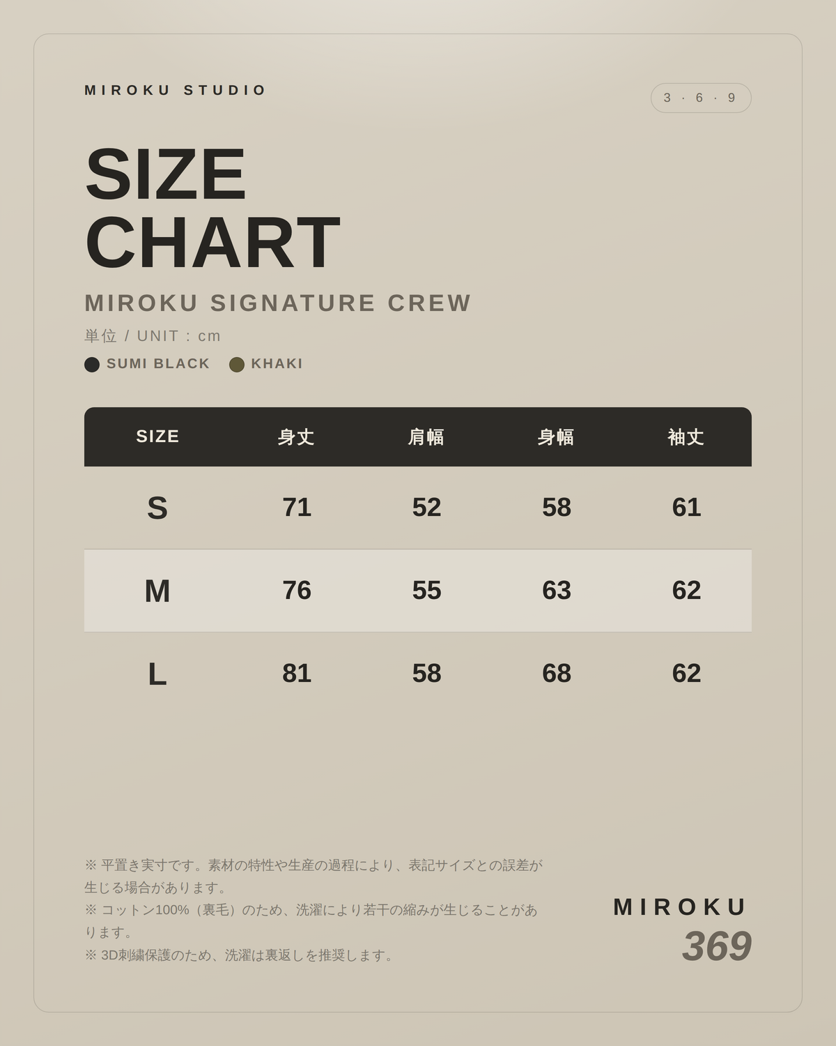 MIROKU SIGNATURE CREW